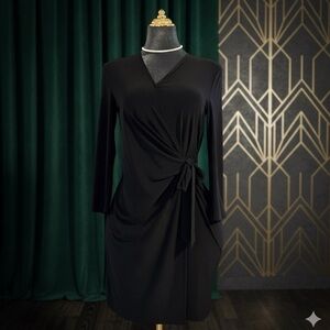 Anne Klein Black Long Sleeve Dress